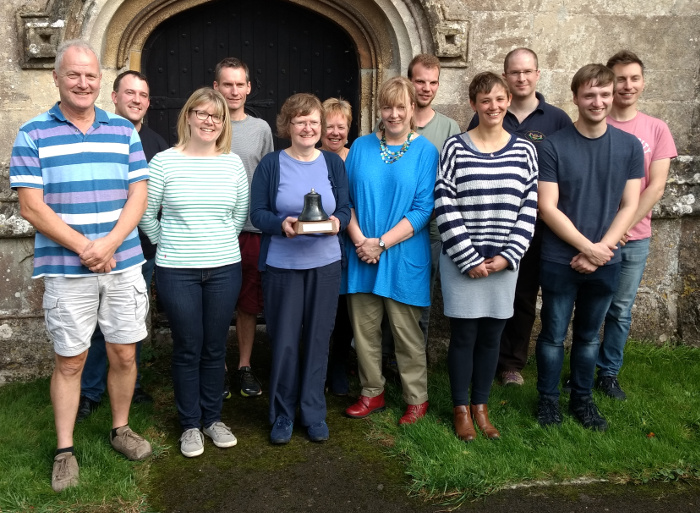 The St Mary Redcliffe team with the Higby Trophy